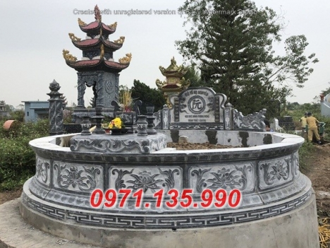 111 Mẫu mộ hình tròn bằng đá xanh