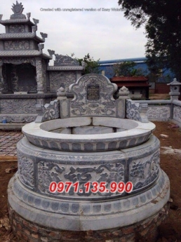 111 Mẫu mộ hình tròn bằng đá xanh