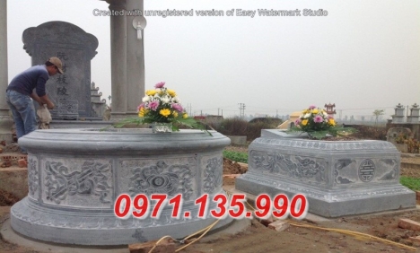 111 Mẫu mộ hình tròn bằng đá xanh