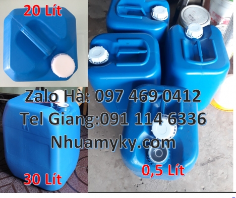 Mua can nhựa 20 lít, Can nhựa 20 lít giá rẻ, Địa chỉ bán can hdpe, Can 30l vuông xanh, Can nhựa xanh