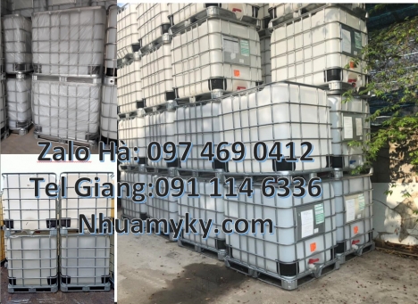 Thùng đựng axit 1000L, Tank nhựa 1 khối, Thùng nhựa ibc, Thùng nhựa 1000l đựng hóa chất, Bồn ibc 100