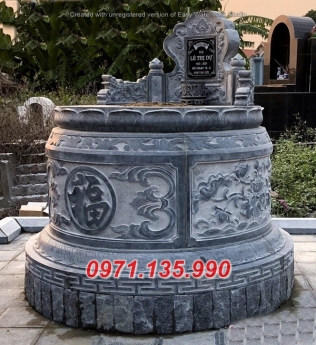111 Mẫu mộ hình tròn bằng đá xanh