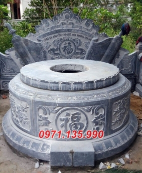 111 Mẫu mộ hình tròn bằng đá xanh