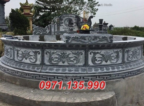 111 Mẫu mộ hình tròn bằng đá xanh