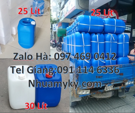Mua can nhựa 20 lít, Can nhựa 20 lít giá rẻ, Địa chỉ bán can hdpe, Can 30l vuông xanh, Can nhựa xanh