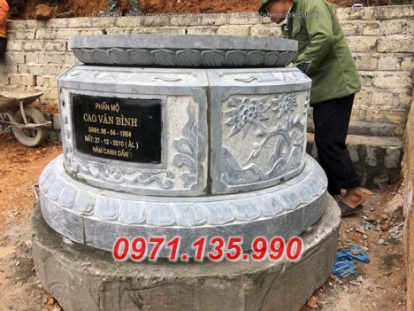 111 Mẫu mộ hình tròn bằng đá xanh