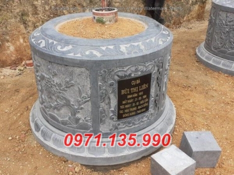 111 Mẫu mộ hình tròn bằng đá xanh