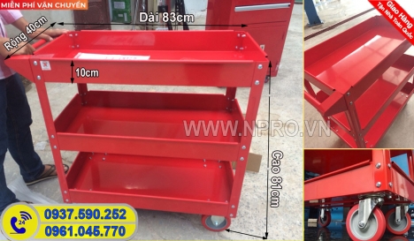 2 mẫu xe đẩy đựng dụng cụ 3 ngăn cao cấp, giá rẻ hiện nay