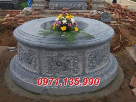 111 Mẫu mộ hình tròn bằng đá xanh