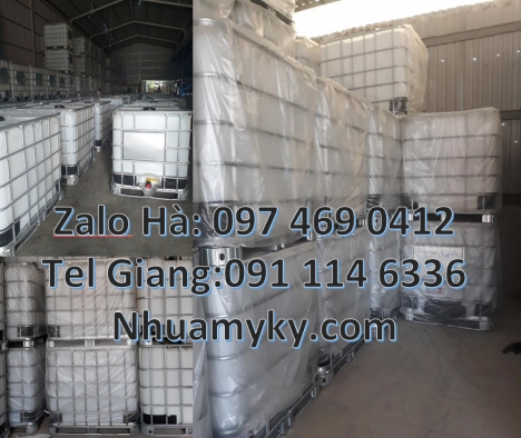 Thùng đựng axit 1000L, Tank nhựa 1 khối, Thùng nhựa ibc, Thùng nhựa 1000l đựng hóa chất, Bồn ibc 100