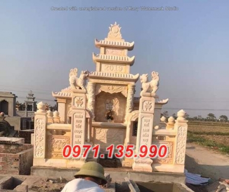 lăng mộ đá đẹp - tham khảo mẫu lăng mộ đá dòng họ