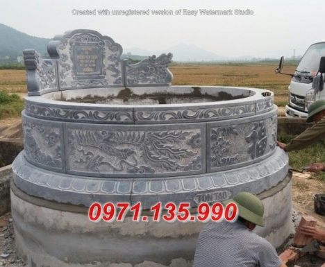 111 Mẫu mộ hình tròn bằng đá xanh