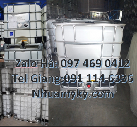 Thùng đựng axit 1000L, Tank nhựa 1 khối, Thùng nhựa ibc, Thùng nhựa 1000l đựng hóa chất, Bồn ibc 100