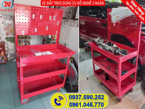 2 mẫu xe đẩy đựng dụng cụ 3 ngăn cao cấp, giá rẻ hiện nay
