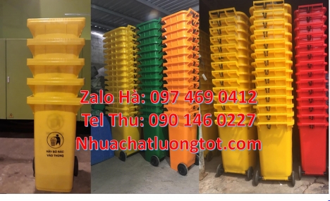 Thùng rác 120l có bánh xe, thùng rác, Thùng rác 120 lít Composite, thùng đựng rác 240 lít nắp hở,