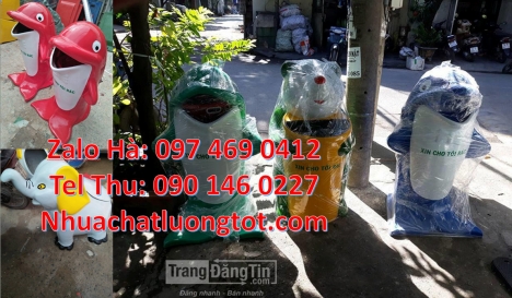 Thùng rác thú composite, Sọt rác con voi, sọt rác cá heo, Thùng rác chuột mickey. Thùng rác hìn