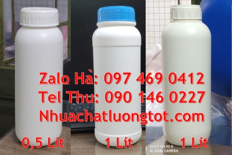 chai 1l đựng phẩm màu Chai nhựa hdpe 1 lít, Chai 500ml hdpe, Chai 1l miệng nhỏ, Chai 0.5l tròn đựng