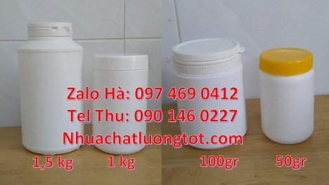 Nơi bán hũ 2kg hdpe, Hũ tròn 0.8l, Hũ đựng thực phẩm, Hủ nhựa 1kg garenty đựng thuốc thú ý, Hủ nhựa