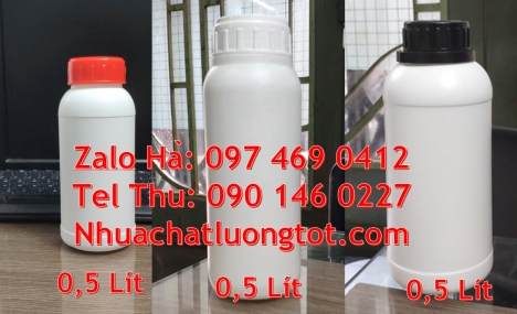 chai 1l đựng phẩm màu Chai nhựa hdpe 1 lít, Chai 500ml hdpe, Chai 1l miệng nhỏ, Chai 0.5l tròn đựng