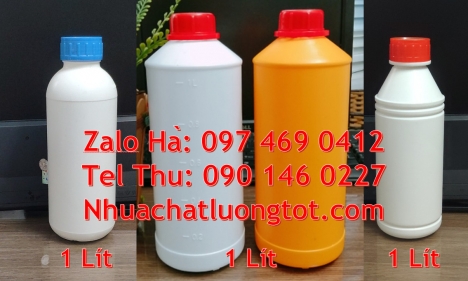 chai 1l đựng phẩm màu Chai nhựa hdpe 1 lít, Chai 500ml hdpe, Chai 1l miệng nhỏ, Chai 0.5l tròn đựng
