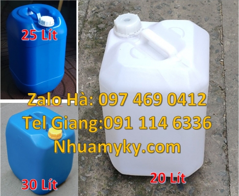 can nhựa 4l vòi nhấn, can 1l vuông, Can nhựa xanh giá sỉ, Can 30l vuông xanh, can 25l vuông, can 20l