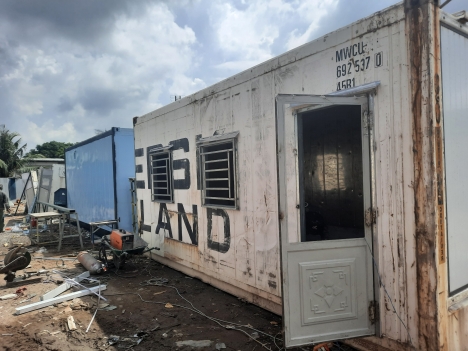 container lạnh được cải tạo thành văn phòng, nhà ở