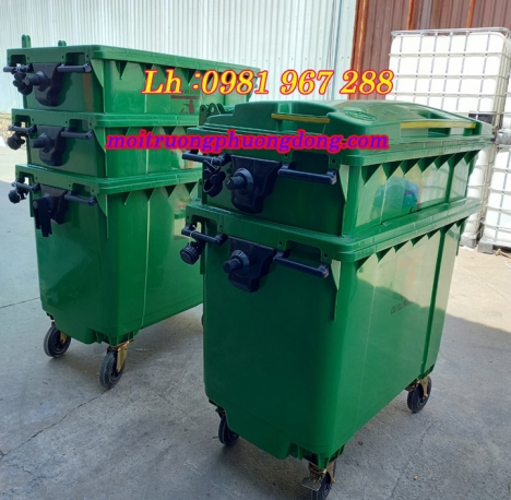Thùng rác 660 lít  nhựa HDPE ,thùng rác công cộng 660 lít