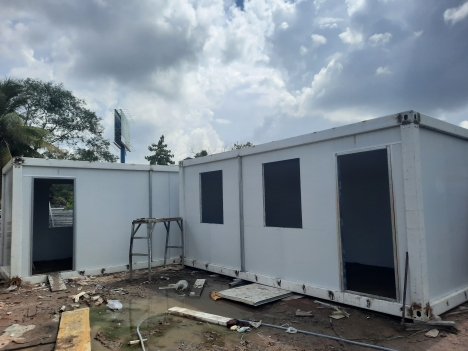 container lạnh được cải tạo thành văn phòng, nhà ở