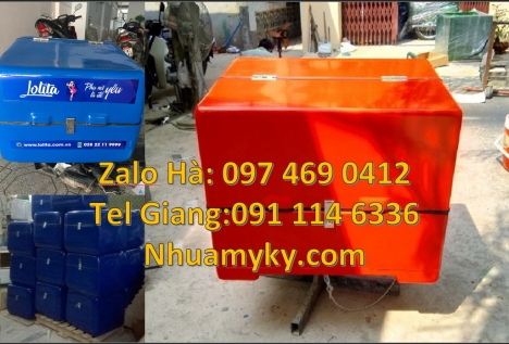 Thùng giữ nhiệt xe máy, Thùng giao hải sản, Thùng giao bia ướp lạnh, Thùng giao cơm, thùng nhựa, Thù