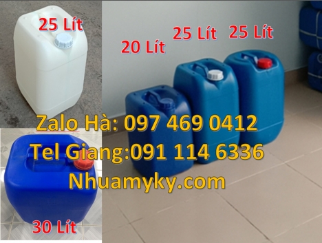 can nhựa 4l vòi nhấn, can 1l vuông, Can nhựa xanh giá sỉ, Can 30l vuông xanh, can 25l vuông, can 20l