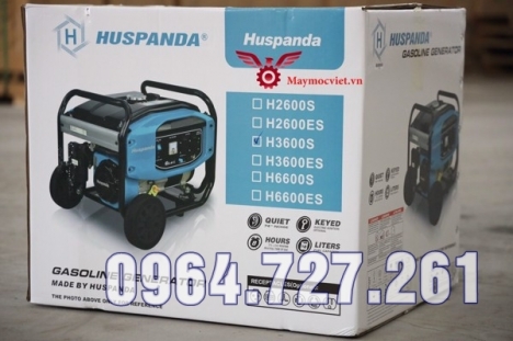 Máy phát điện giật nổ Huspanda H3600S công suất 3Kw đời mới bảo hành 12 tháng