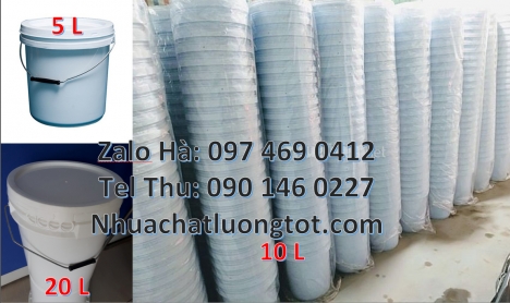 thùng nhựa 3.8l, thùng nhựa vuông 18l Vỏ thùng 20 lít quai nhựa, Xô nhựa 20 lít có nắp chiế