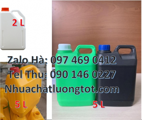 Can 2l quay, can 4l vuông, can 5l đựng dầu nhớt, can nhựa 0.5L đựng hóa chất, can nhựa 1L 2L đựng du