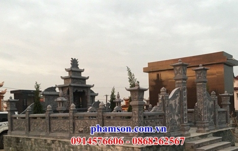 cổng  khu lăng mộ bằng đá khối đẹp