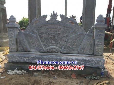 Mẫu cuốn thư đá bức bình phong đá đẹp
