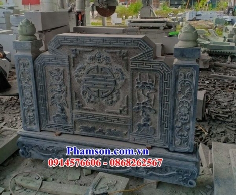 Mẫu cuốn thư đá bức bình phong đá đẹp