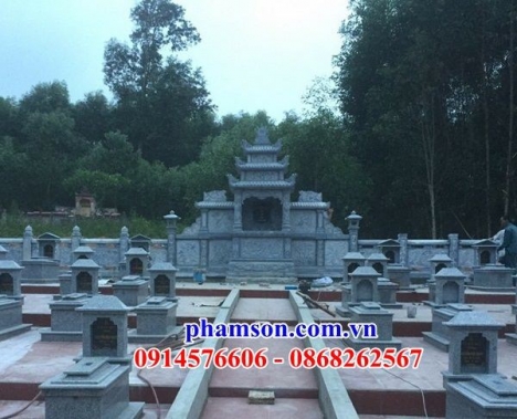 lăng thờ chung khu lăng mộ gia đình bằng đá ninh bình đẹp