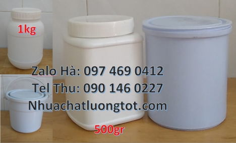 Hũ 1kg vặn, Hũ giá rẻ, Hũ nhựa hdpe 500gr đựng hóa chất, hũ 1kg đựng bột mới 100%, Hủ nhựa 200gr 250