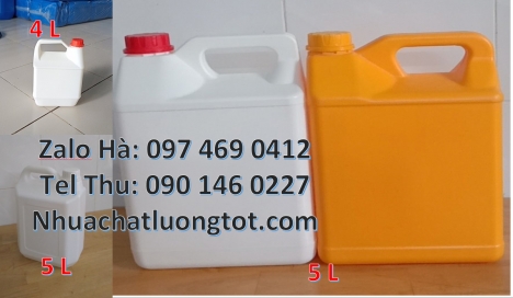 Can 2l quay, can 4l vuông, can 5l đựng dầu nhớt, can nhựa 0.5L đựng hóa chất, can nhựa 1L 2L đựng du