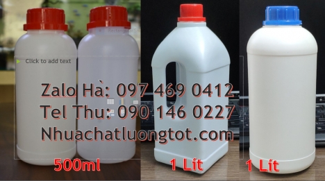 Chai 500ml hdpe, Cung cấp Chai nhựa hdpe, Chai 0.5l đựng mật mía, Chai 1 lít vuông đựng mật ong, Cha