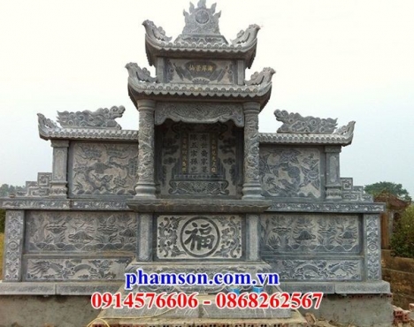 lăng thờ chung khu lăng mộ gia đình bằng đá ninh bình đẹp