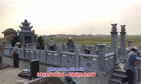 cổng  khu lăng mộ bằng đá khối đẹp