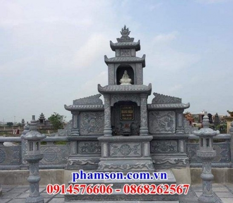 lăng thờ chung khu lăng mộ gia đình bằng đá ninh bình đẹp