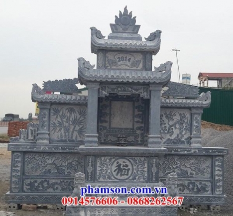 lăng thờ chung khu lăng mộ gia đình bằng đá ninh bình đẹp