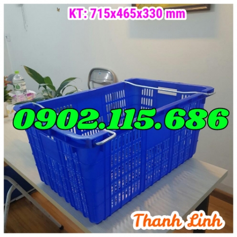 Sọt nhựa chở hàng, sọt nhựa quai sắt, sọt nhựa đựng trái cây, sóng nhựa hở, sóng nhựa rỗng HS011, sọ