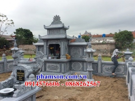 lăng thờ chung khu lăng mộ gia đình bằng đá ninh bình đẹp