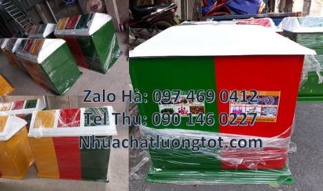 Thùng rác bập bênh, Thùng rác nhựa duy tân, thùng rác 3 ngăn, thùng rác 60 lít 120 lít, sọt rác 240l