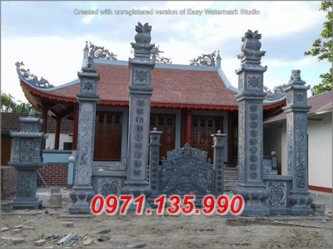 Kích thước mẫu cổng đá đẹp