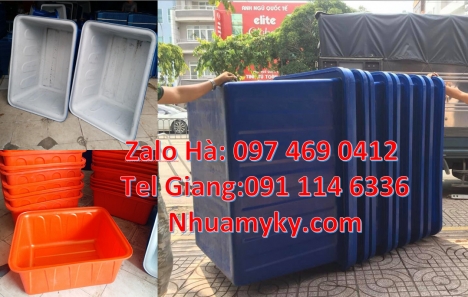 thùng vuông 300 lít, thùng nhựa tròn có nắp, thùng chữ nhật đựng hóa chất Thùng nhựa, Thùng vuông