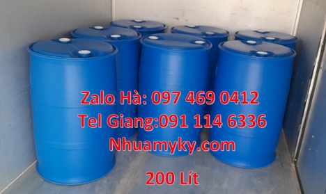 Phuy nhựa đựng axit, Giá bán thùng phi nhựa 220l, Thùng phi 120l đựng phân bón, Thùng
